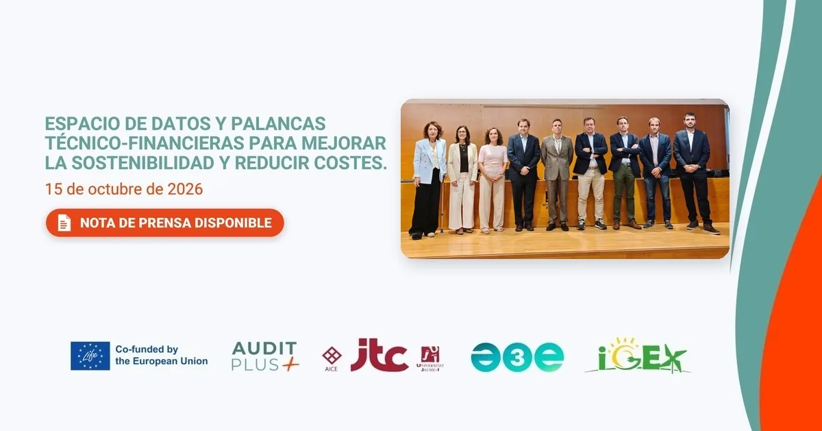 Espacio de datos y palancas técnico-financieras: claves de la jornada LIFE AUDITPLUS para la industria cerámica
